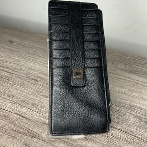 Like New Lodis Black Leather Slim Wallet